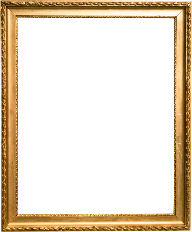 Vertical Gold Wooden Picture Frame Cutout